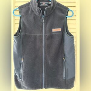 Vineyard Vines Navy Fleece Vest Boys 12-14